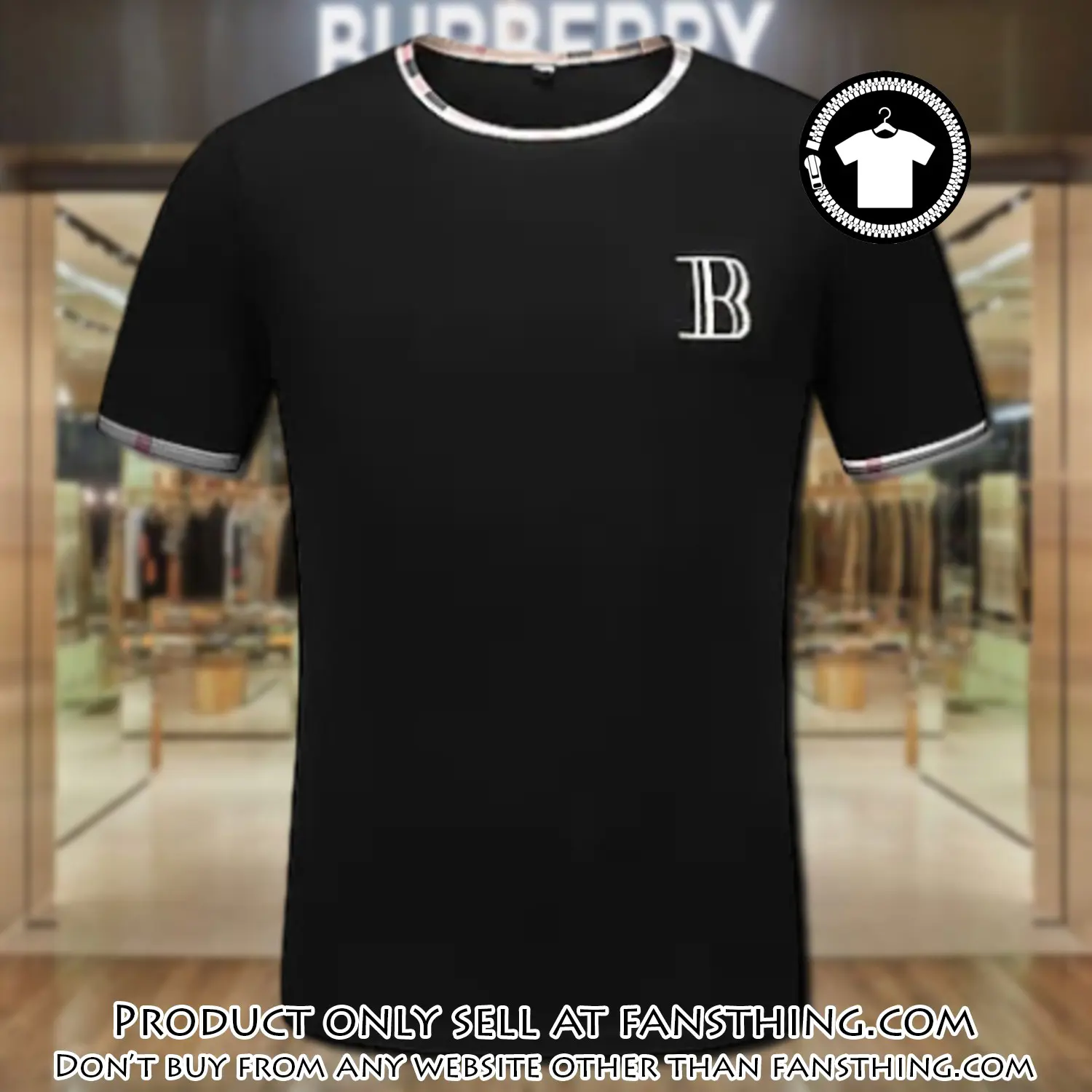 Burberry black luxury brand unisex tshirt outfit for men women fst5834683